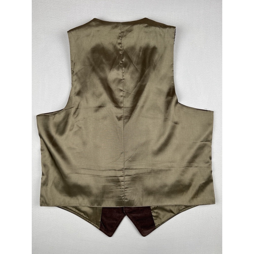 Vintage Levi's Menswear Corduroy Vest Brown Western Ranchwear Large - Picture 6 of 8